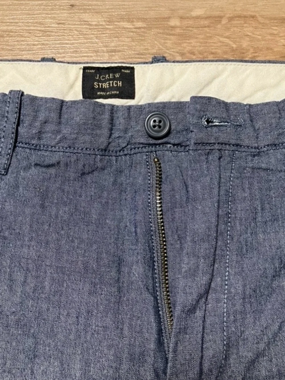 J.Crew 484 Stretch Chambray Chino Pants